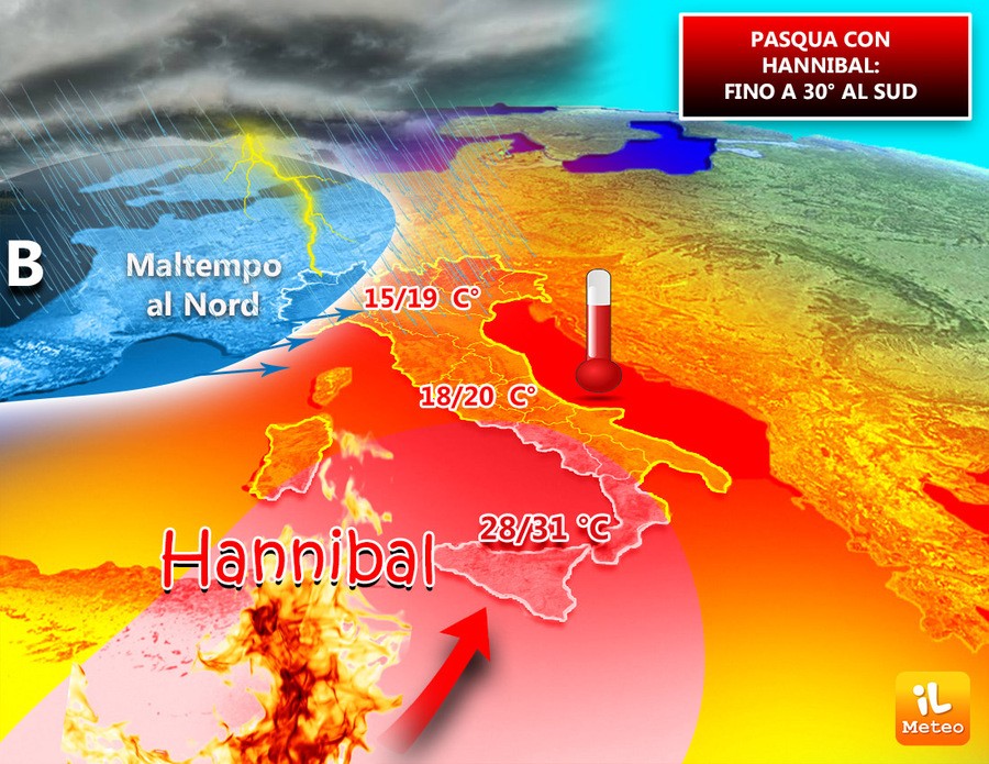 Meteo Pasqua: Hannibal sarà caldo